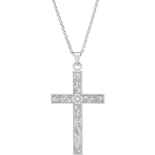 Floral Cross Necklace Arnold's Jewelry and Gifts Logansport, IN