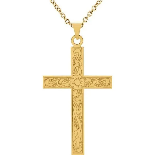 Floral Cross Necklace Arnold's Jewelry and Gifts Logansport, IN