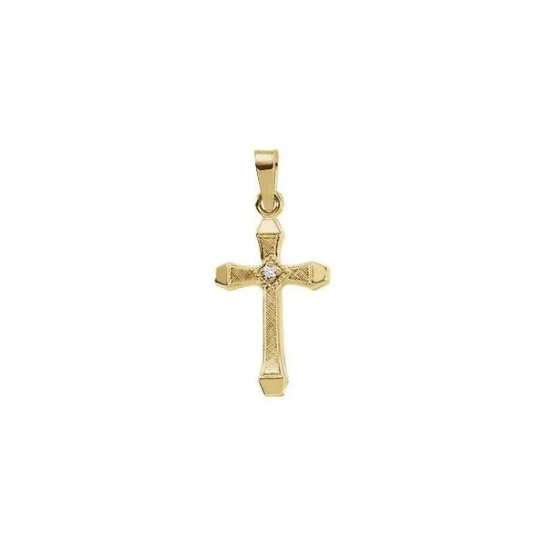 Hollow Solitaire Cross Pendant Hopman Jewelers Elkhart, IN