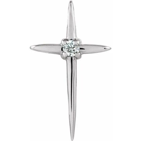 Solitaire Cross Pendant James & Williams Jewelers Berwyn, IL