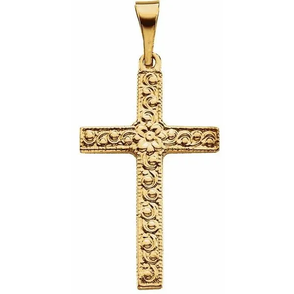 Floral-Inspired Cross Pendant D'Errico Jewelry Scarsdale, NY