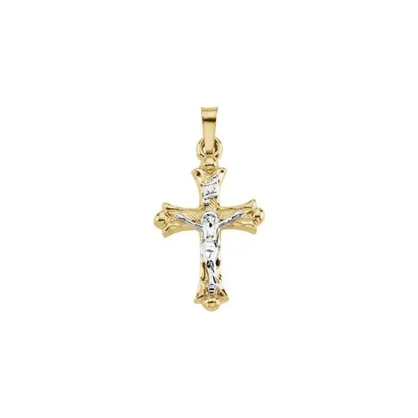Two-Tone Hollow Crucifix Pendant Arnold's Jewelry and Gifts Logansport, IN