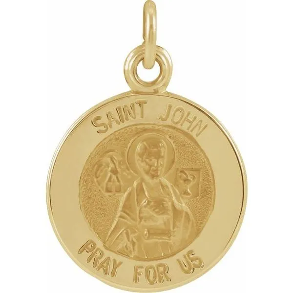 St. John the Evangelist Medal Pendant James & Williams Jewelers Berwyn, IL