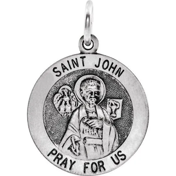 St. John the Evangelist Medal Pendant D'Errico Jewelry Scarsdale, NY