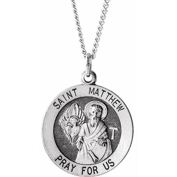 St. Matthew Medal Necklace Jewelry Design Studio Jensen Beach, FL