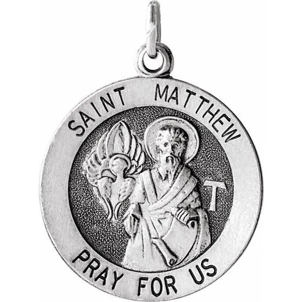 St. Matthew Medal Pendant James & Williams Jewelers Berwyn, IL