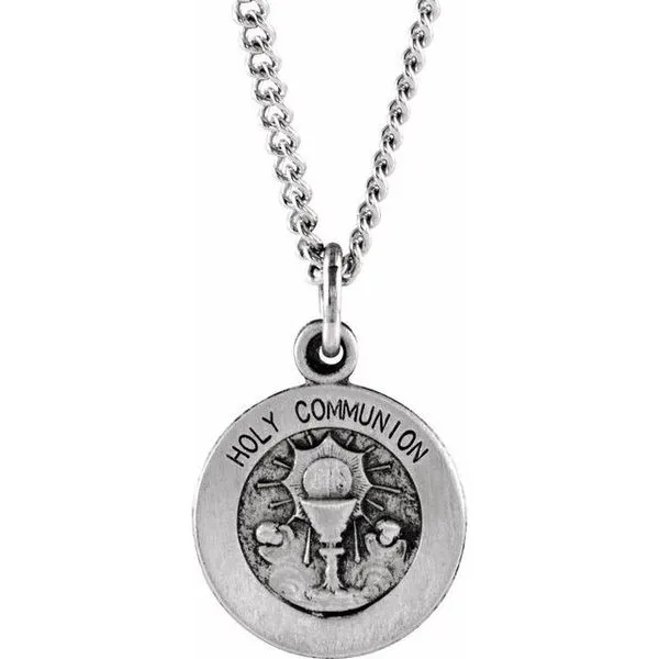 Holy Communion Medal Necklace James & Williams Jewelers Berwyn, IL