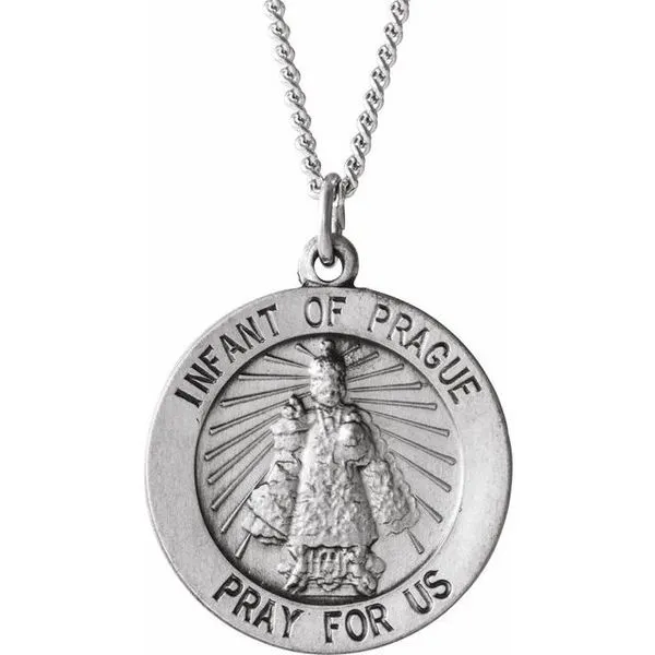 Round Infant of Prague Medal Necklace Hopman Jewelers Elkhart, IN