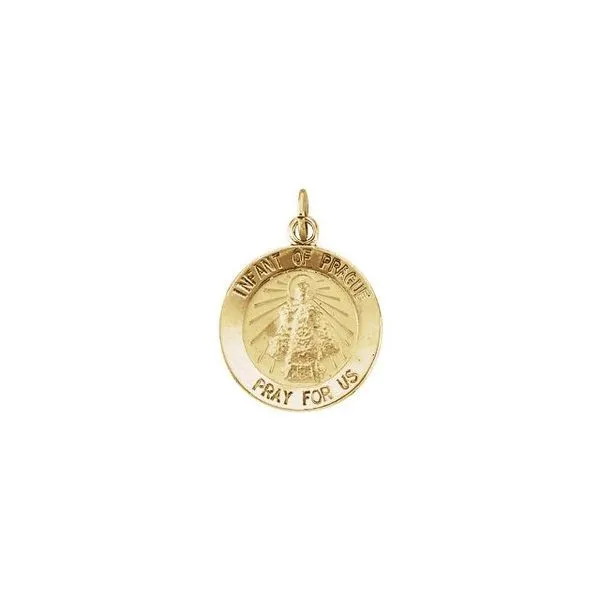 Round Infant of Prague Medal Pendant Leslie E. Sandler Fine Jewelry and Gemstones rockville , MD