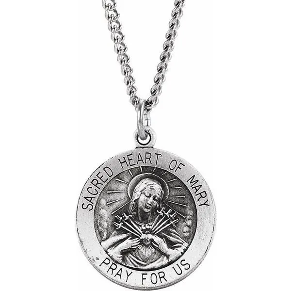 Sacred Heart of Mary Medal Necklace J. Meredith Jewelers Delafield, WI