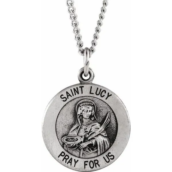 St. Lucy Medal Necklace Hopman Jewelers Elkhart, IN