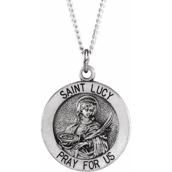 St. Lucy Medal Necklace James & Williams Jewelers Berwyn, IL