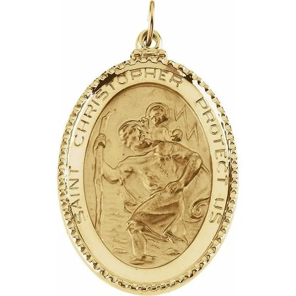 Oval St. Christopher Medal Hopman Jewelers Elkhart, IN