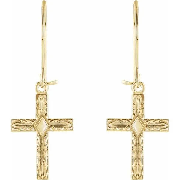 Cross Earrings Image 2 James Wolf Jewelers Mason, OH