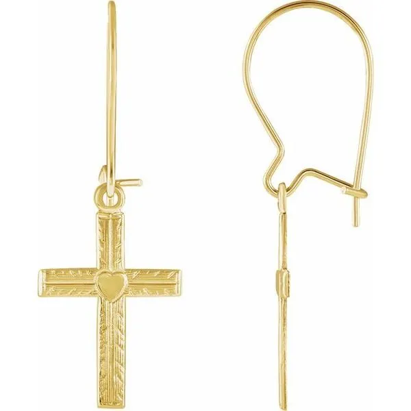 Heart & Cross Earrings Jewelry Design Studio Jensen Beach, FL