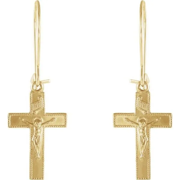 Crucifix Earrings Image 2 Rasmussen Jewelers Spanish Fork, UT
