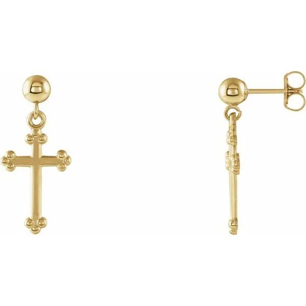 Cross & Ball Earrings Jewelry Design Studio Jensen Beach, FL
