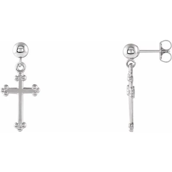 Cross & Ball Earrings Arnold's Jewelry and Gifts Logansport, IN