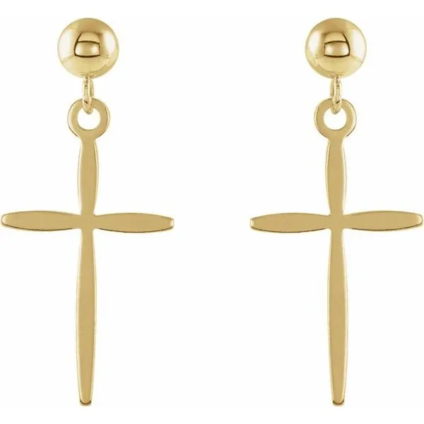 Cross Earrings Image 2 J. Meredith Jewelers Delafield, WI