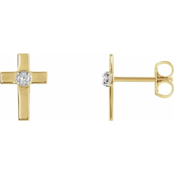Accented Cross Earrings Jewelry Design Studio Jensen Beach, FL