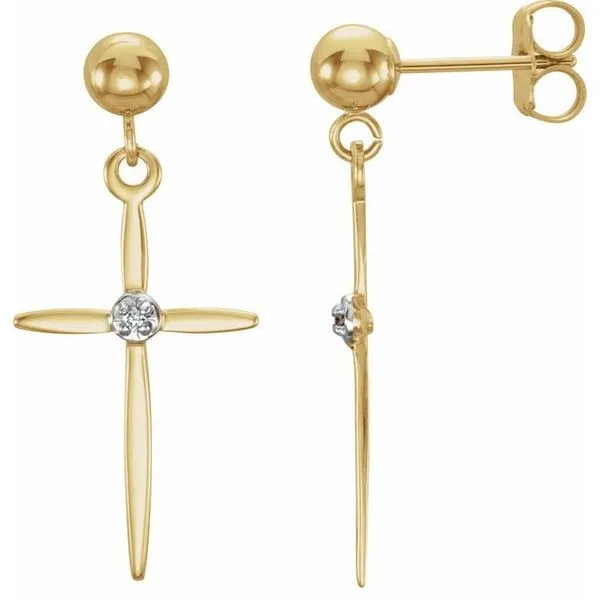 Cross & Ball Earrings Hopman Jewelers Elkhart, IN