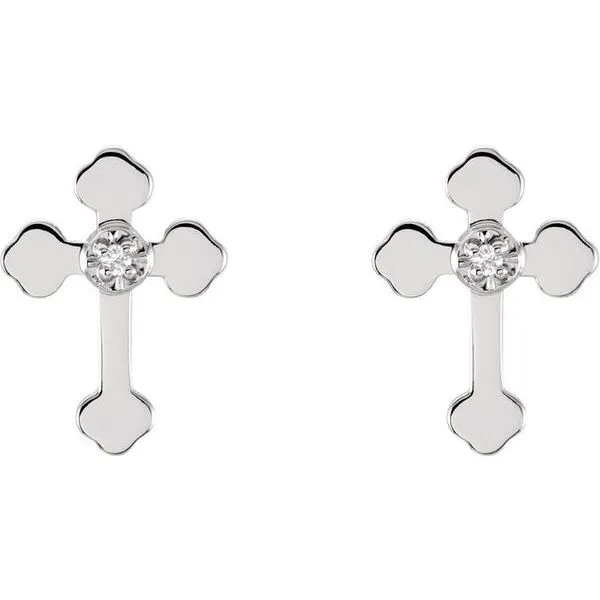 Cross Earrings Image 2 James & Williams Jewelers Berwyn, IL