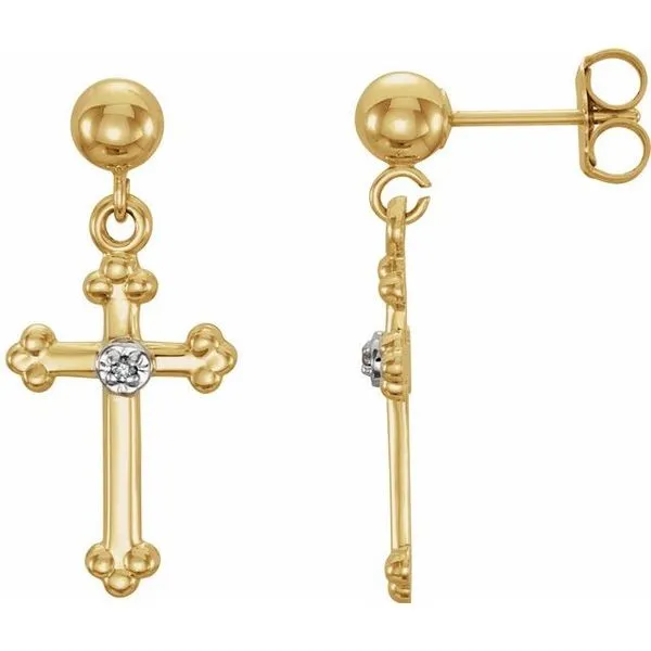 Accented Cross Earrings Hopman Jewelers Elkhart, IN