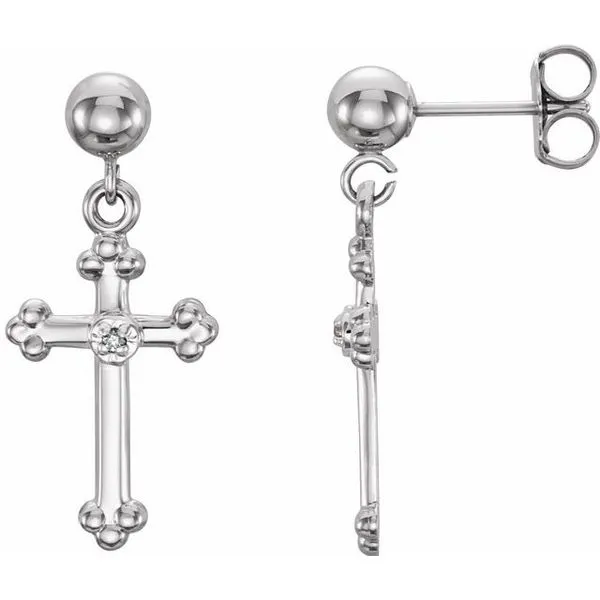 Accented Cross Earrings Hopman Jewelers Elkhart, IN