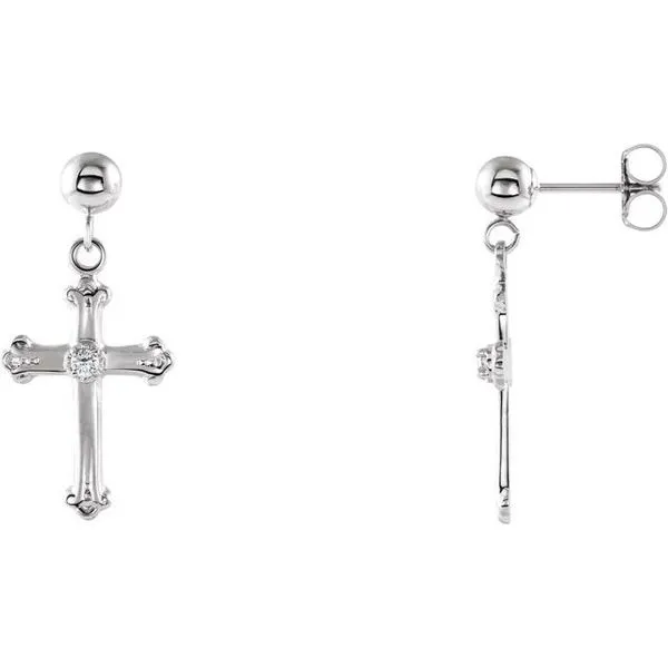 Cross & Ball Earrings Hopman Jewelers Elkhart, IN