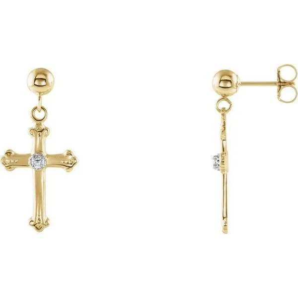 Cross & Ball Earrings Hopman Jewelers Elkhart, IN