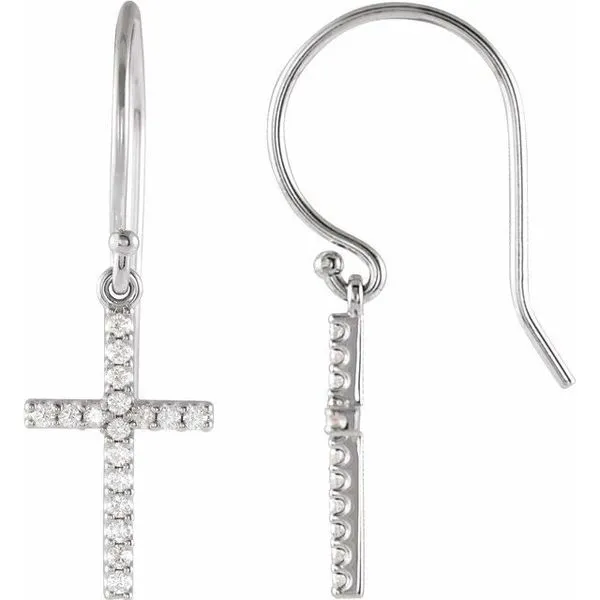 Petite Cross Earrings Hopman Jewelers Elkhart, IN