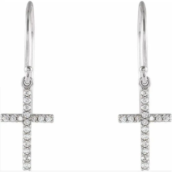 Petite Cross Earrings Image 2 Jewelry Design Studio Jensen Beach, FL