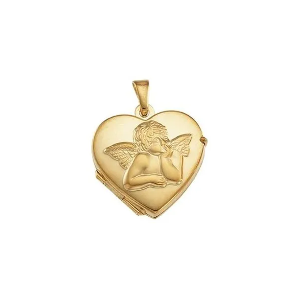 Cherub Heart Locket James & Williams Jewelers Berwyn, IL