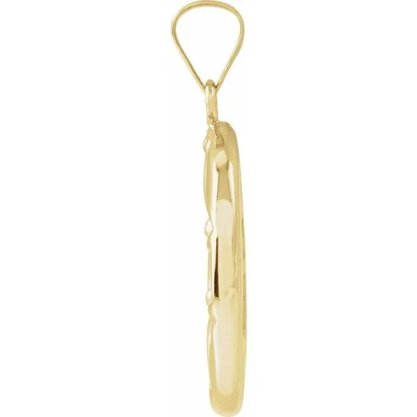 Hand Painted Porcelain St. Barbara Medal Image 2 Rasmussen Jewelers Spanish Fork, UT