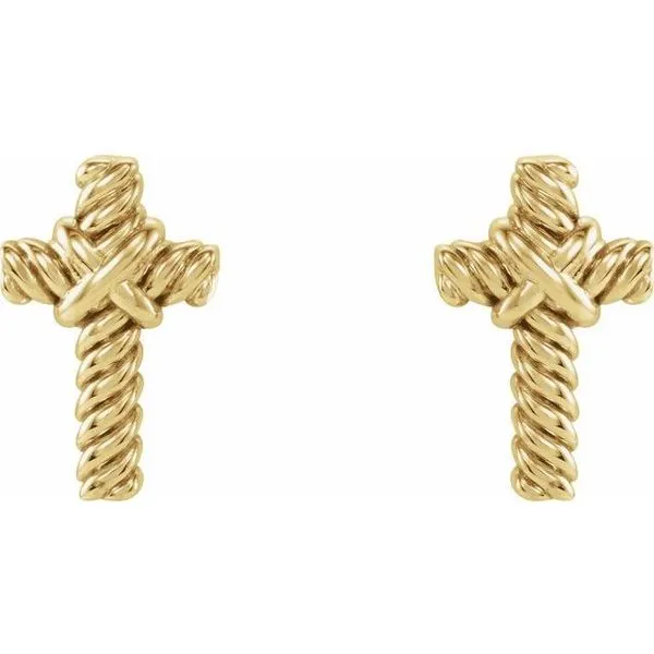 Rope Cross Earrings Image 2 James & Williams Jewelers Berwyn, IL