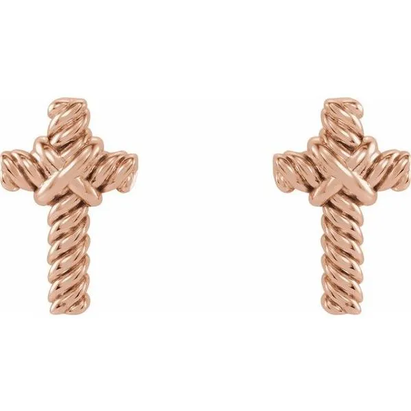 Rope Cross Earrings Image 2 James & Williams Jewelers Berwyn, IL