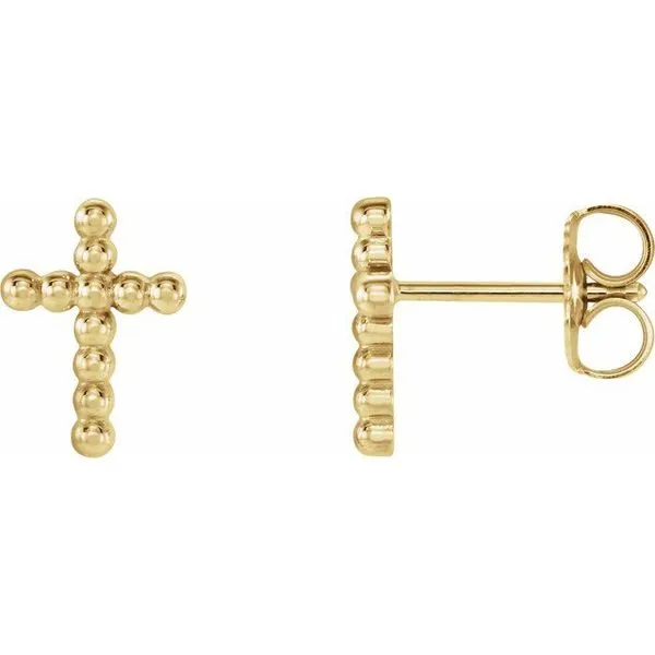 Beaded Cross Earrings Image 3 Hopman Jewelers Elkhart, IN
