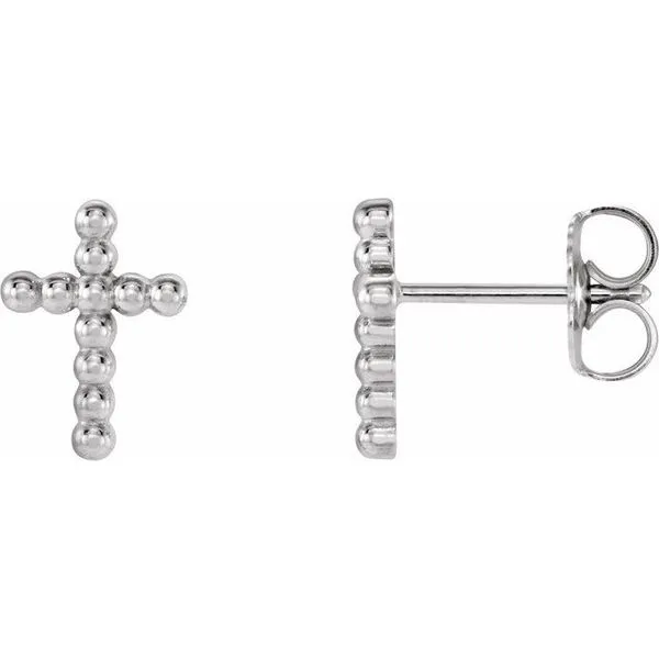 Beaded Cross Earrings Image 3 D'Errico Jewelry Scarsdale, NY