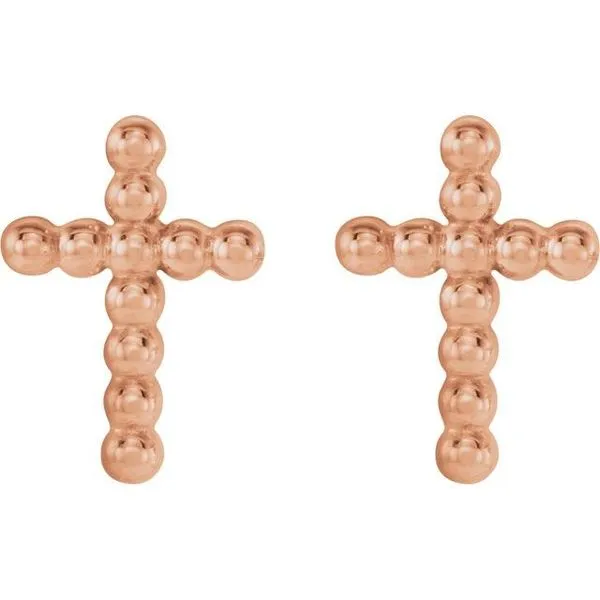 Beaded Cross Earrings Image 2 James & Williams Jewelers Berwyn, IL