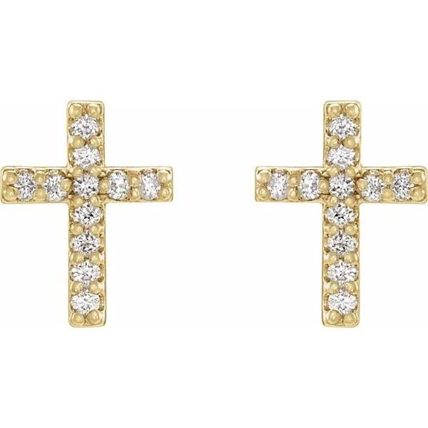 Cross Earrings Image 2 James & Williams Jewelers Berwyn, IL