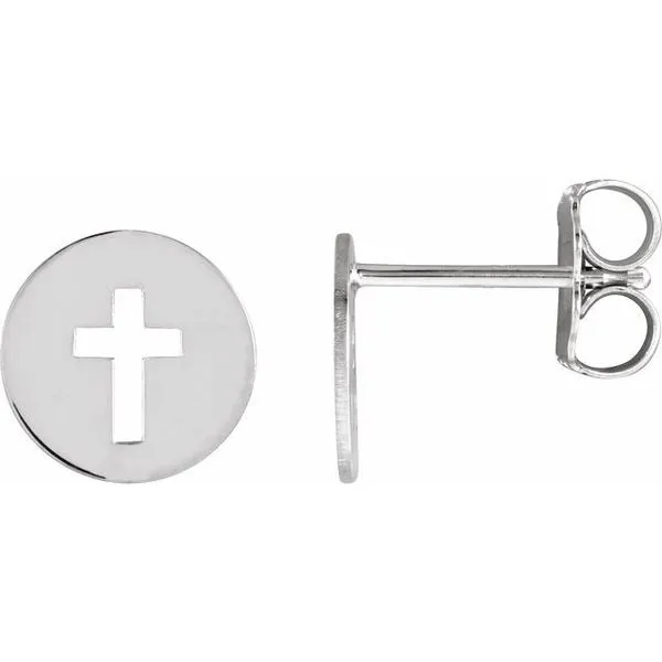 Pierced Cross Earrings James & Williams Jewelers Berwyn, IL