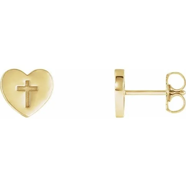Heart & Cross Earrings James & Williams Jewelers Berwyn, IL
