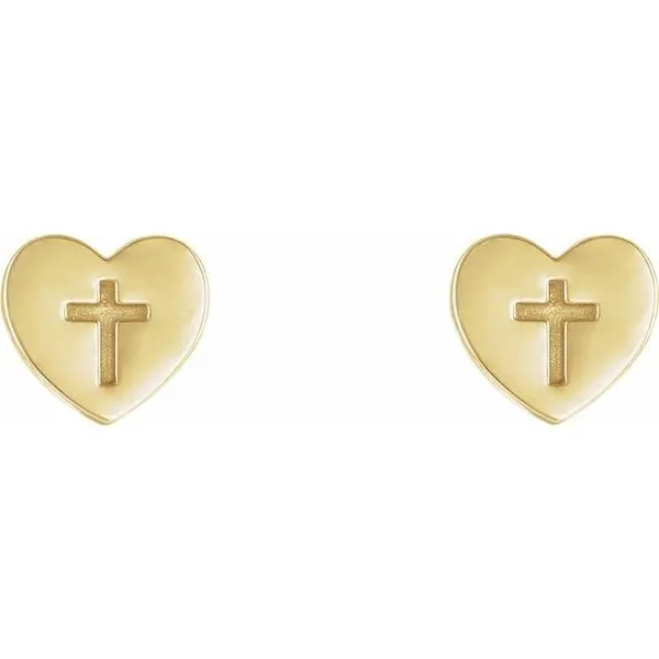 Heart & Cross Earrings Image 2 Rasmussen Jewelers Spanish Fork, UT