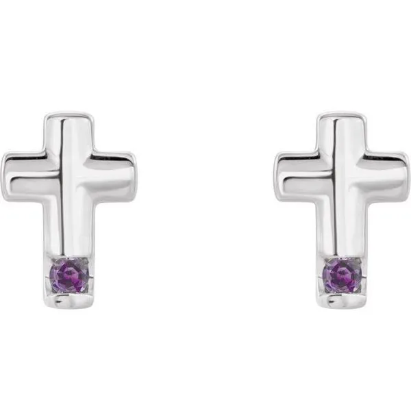 Accented Cross Earrings Image 4 Rasmussen Jewelers Spanish Fork, UT