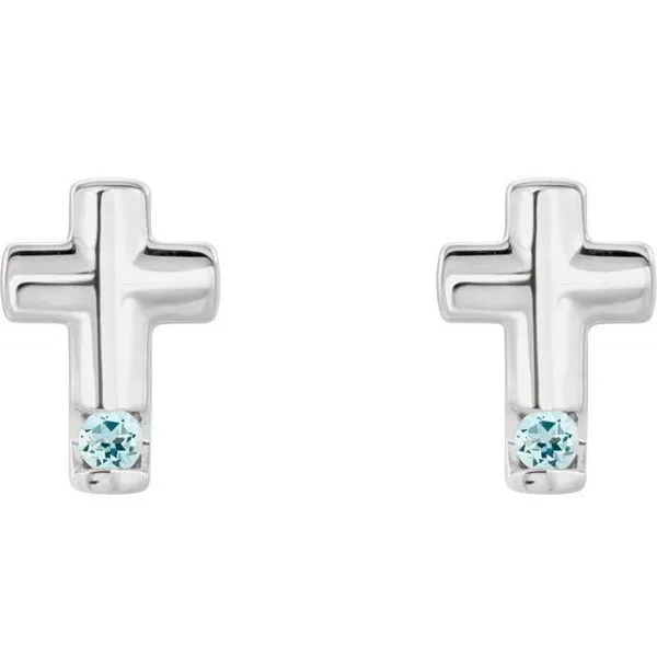 Accented Cross Earrings Image 2 Long Jewelers Chesapeake, VA