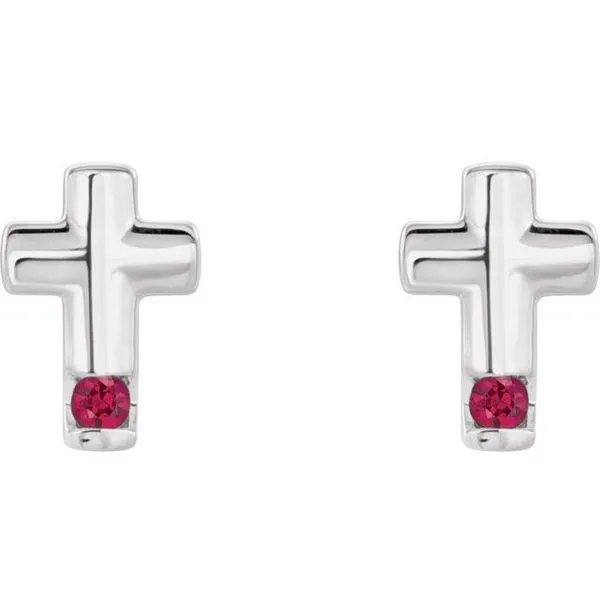 Accented Cross Earrings Image 2 Cherry Street Jewelers Tulsa, OK