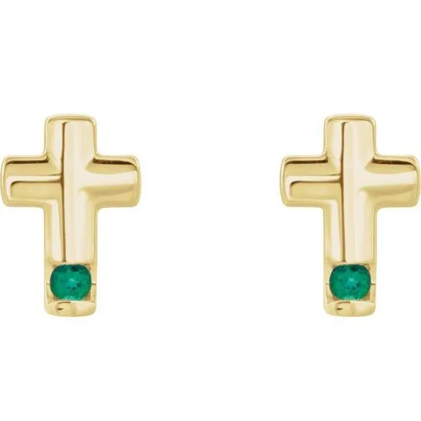 Accented Cross Earrings Image 2 Hopman Jewelers Elkhart, IN