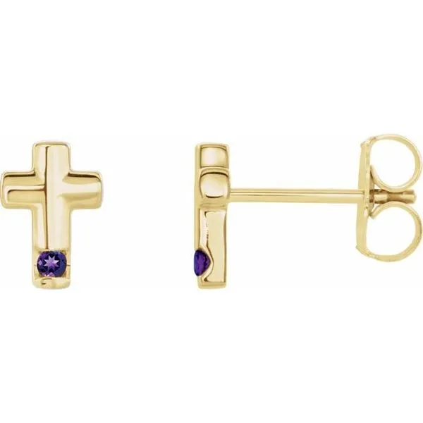 Accented Cross Earrings J. Meredith Jewelers Delafield, WI
