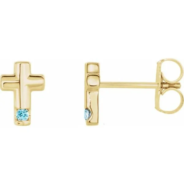 Accented Cross Earrings Hopman Jewelers Elkhart, IN