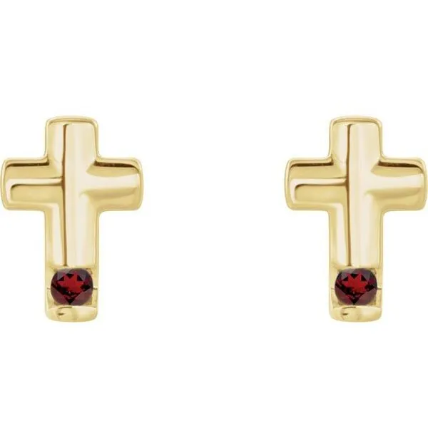 Accented Cross Earrings Image 2 Cherry Street Jewelers Tulsa, OK
